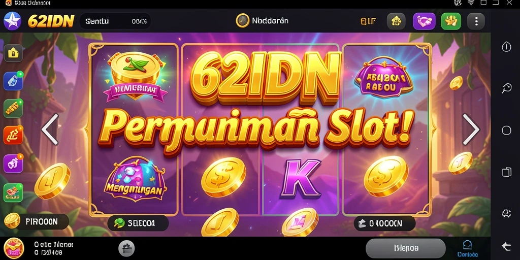 Tampilan gameplay seru dari 62IDN dengan berbagai tema slot.