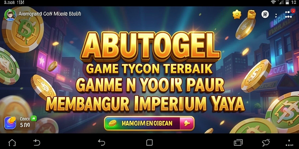 Tangkapan layar ABUTOGEL menampilkan strategi dan pengembangan bisnis Tycoon.