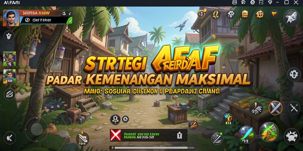 Screenshot AFAF menunjukkan gameplay strategi yang intens dan mendebarkan.