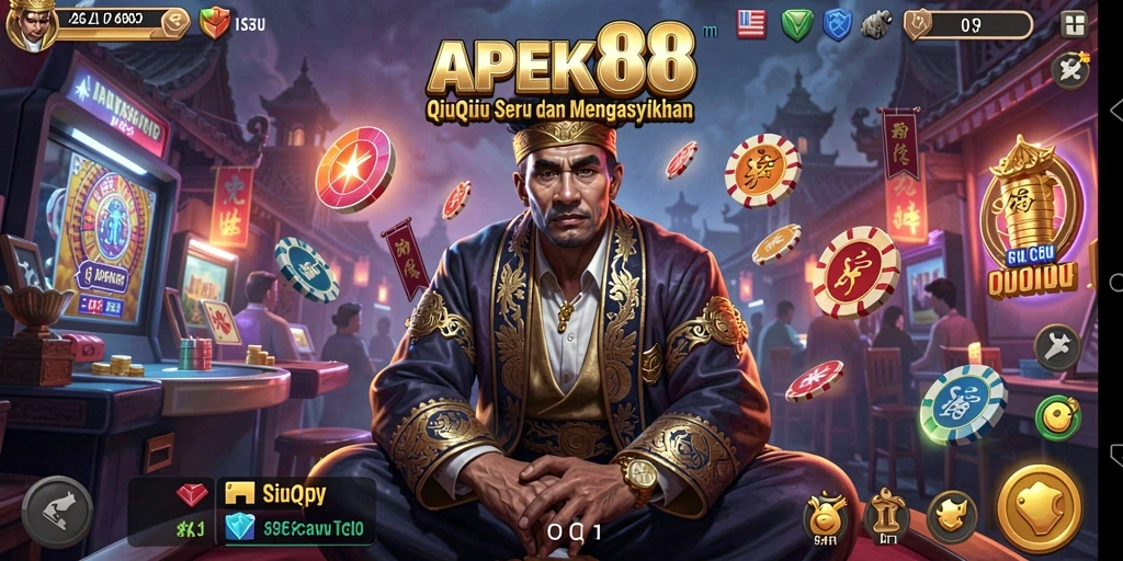 Screenshot utama APEK88 menampilkan gameplay QiuQiu yang seru.