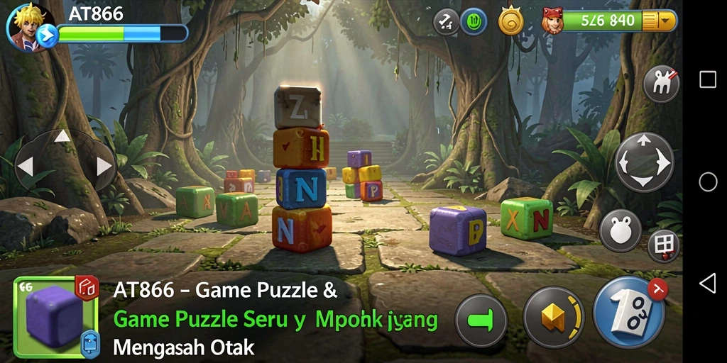 Tampilan gameplay dari AT866 yang penuh warna dan menarik.