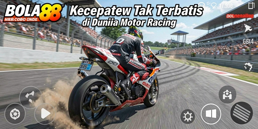 Tampilan memukau dari gameplay BOLA88 yang penuh aksi balapan.