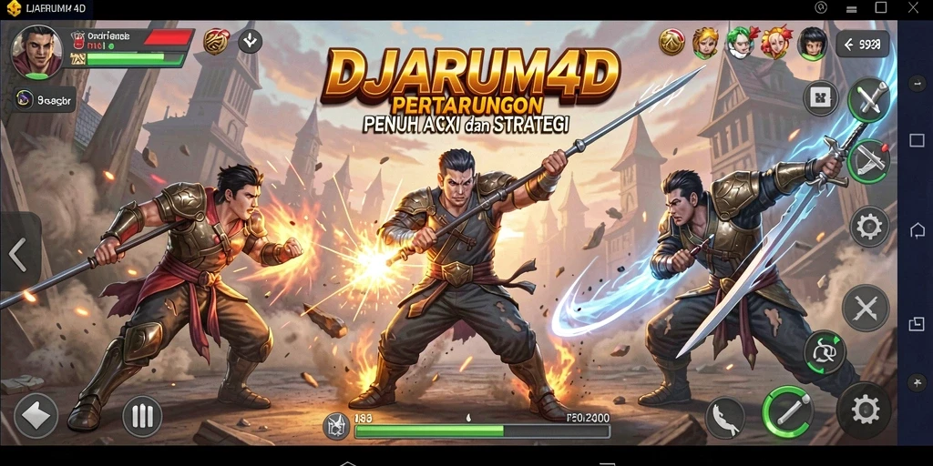 Tampilan gameplay mendebarkan dalam DJARUM4D saat karakter bertarung dengan teknik unik.