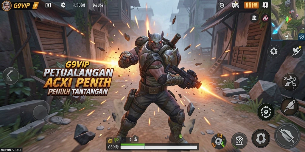 Tampilan gameplay seru dari G9VIP dengan aksi mendebarkan.