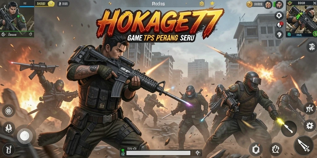 Tampilan screenshot HOKAGE77 yang menunjukkan aksi pertempuran yang intens.