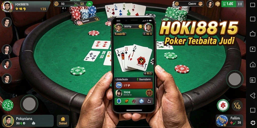 Tampilan gameplay HOKI8815 dengan keseruan permainan Poker.