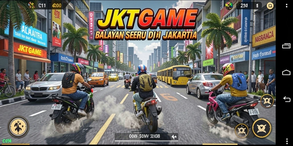Gameplay balapan yang menegangkan di jalanan Jakarta.
