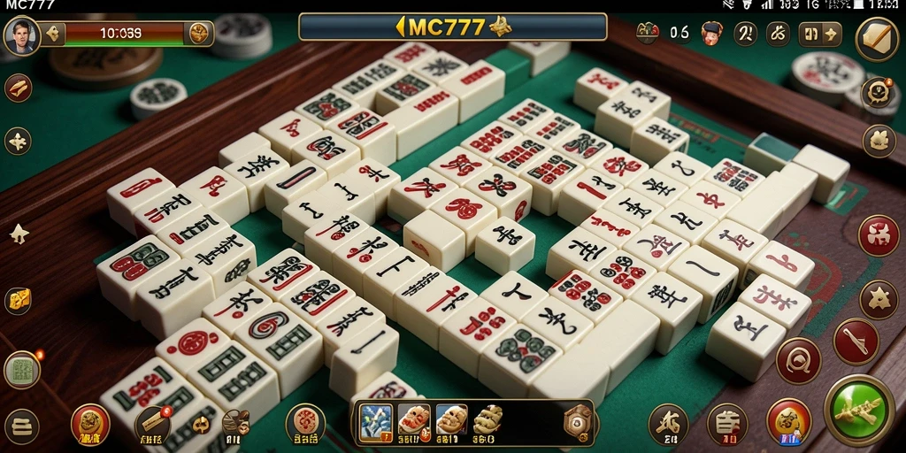 Screenshot gameplay MC777 menunjukkan tantangan seru Mahjong.