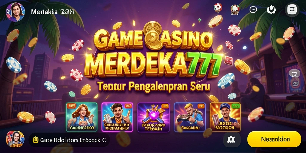 Tampilan gameplay seru di MERDEKA777 yang menampilkan berbagai permainan Kasino.