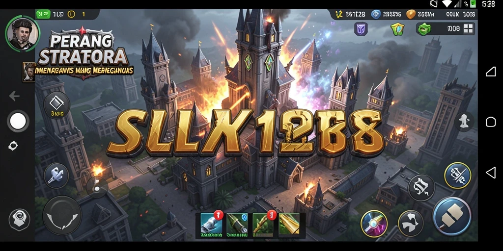 Tampilan screenshot OLX128 menampilkan gameplay menara pertahanan yang seru dan strategis.
