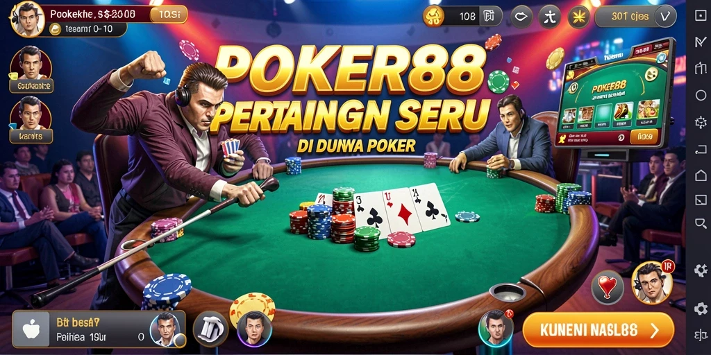 Screenshot gameplay POKER88 menampilkan aksi pertarungan yang mendebarkan.