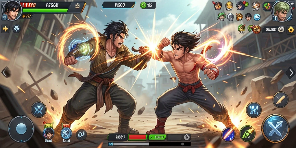 Tampilan seru gameplay PRG007 dalam aksi pertarungan yang mendebarkan.