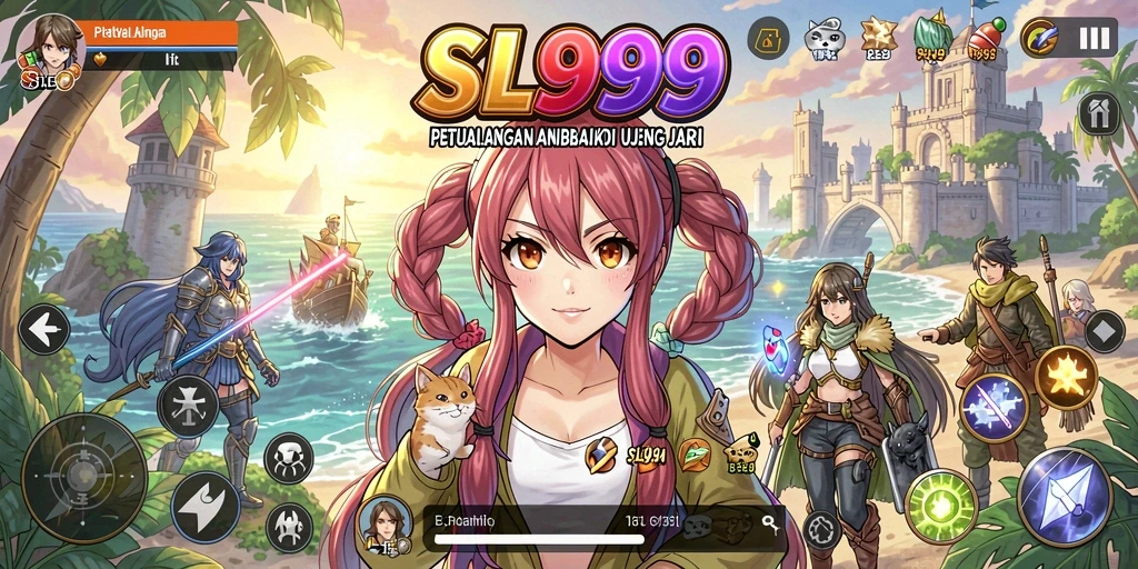 Gameplay SL999 yang menampilkan aksi karakter Anime yang menakjubkan.