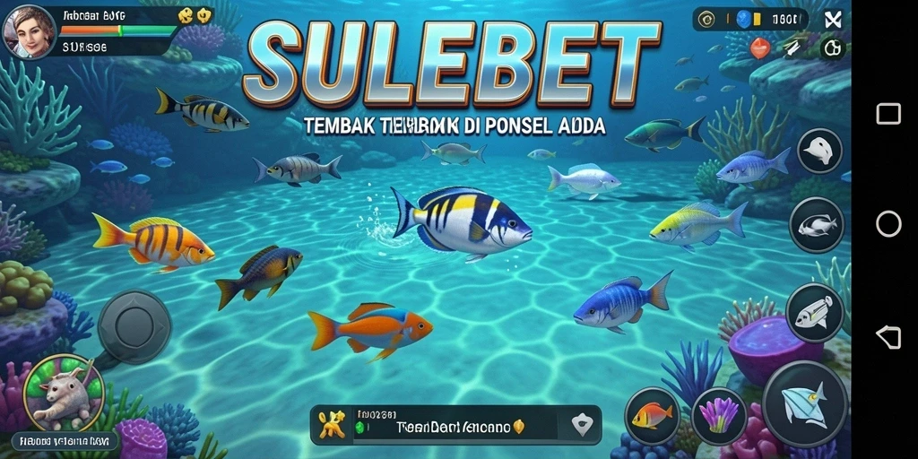 Tampilan gameplay SULEBET yang seru dengan aksi tembak ikan.