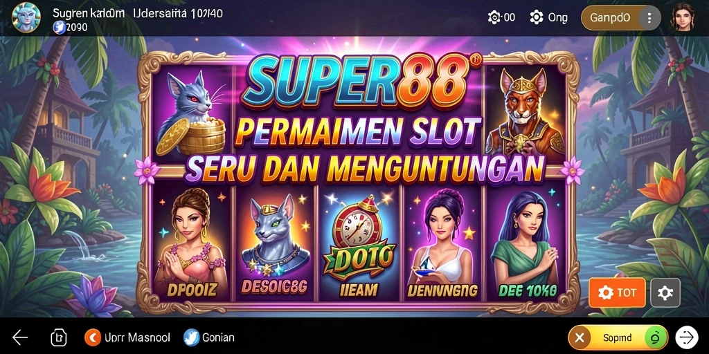 Screenshot SUPER88 menampilkan gameplay slot yang mendebarkan dan grafis yang memukau.