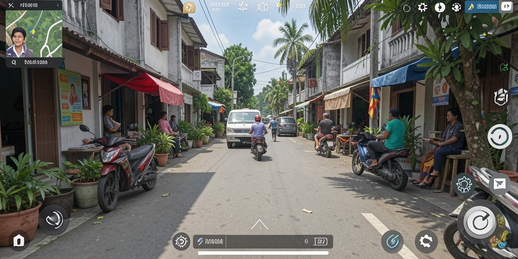 Screenshot gameplay V21 yang menunjukkan aksi simulasi kehidupan yang menarik.